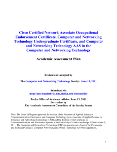 Assessment Plan for: - University of Alaska Anchorage