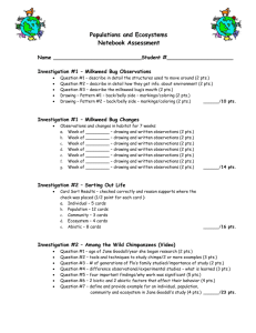 Populations and Ecosystems Notebook Assessment