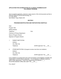 application for accreditation of a clinical pharmacology