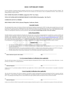 IEEE Copyright form