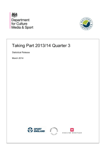 Taking Part 2013/14 Quarter 3: Report