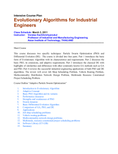 Intensive Course Plan Evolutionary Algorithms for Industrial