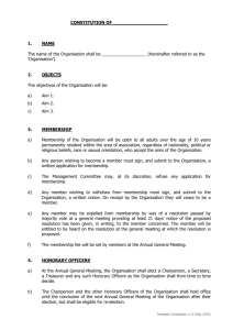 Small Unincorporated Org Constitution Template v1.5