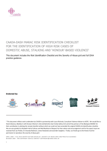 CAADA-DASH Risk Identification Checklist (RIC)