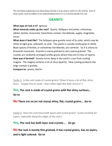 The card below explaining more detail about Granite is to be used