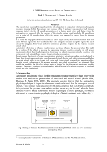 Anticipatory brain activation preceding exposure of emotional and