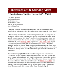 Confessions of the Starving Artist