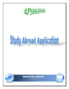 Study abroad application - University Of Wisconsin