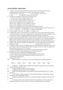 Exercises L3: Probability Theory