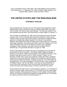 The United States and the Gulf War