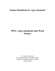Student Handbook for Agro-chemicals - CNR WEB SITE