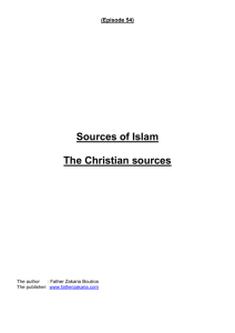 Sources of Islam - Father Zakaria Botros