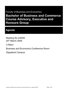 Agenda - Faculty of Business and Economics