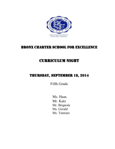 2014-2015 Grade 5 Curriculum Night