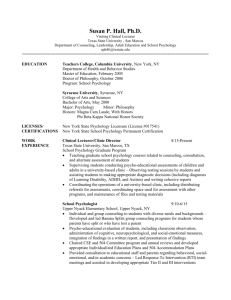 RELATED Cognitive Tester 10/03-6/05