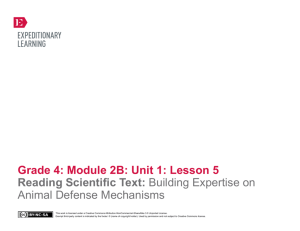Grade 4: Module 2B: Unit 1: Lesson 5 Reading Scientific Text