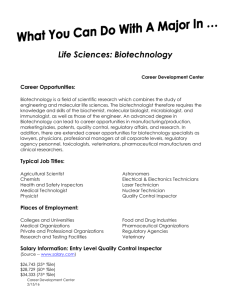 Life Sciences: Biotechnology