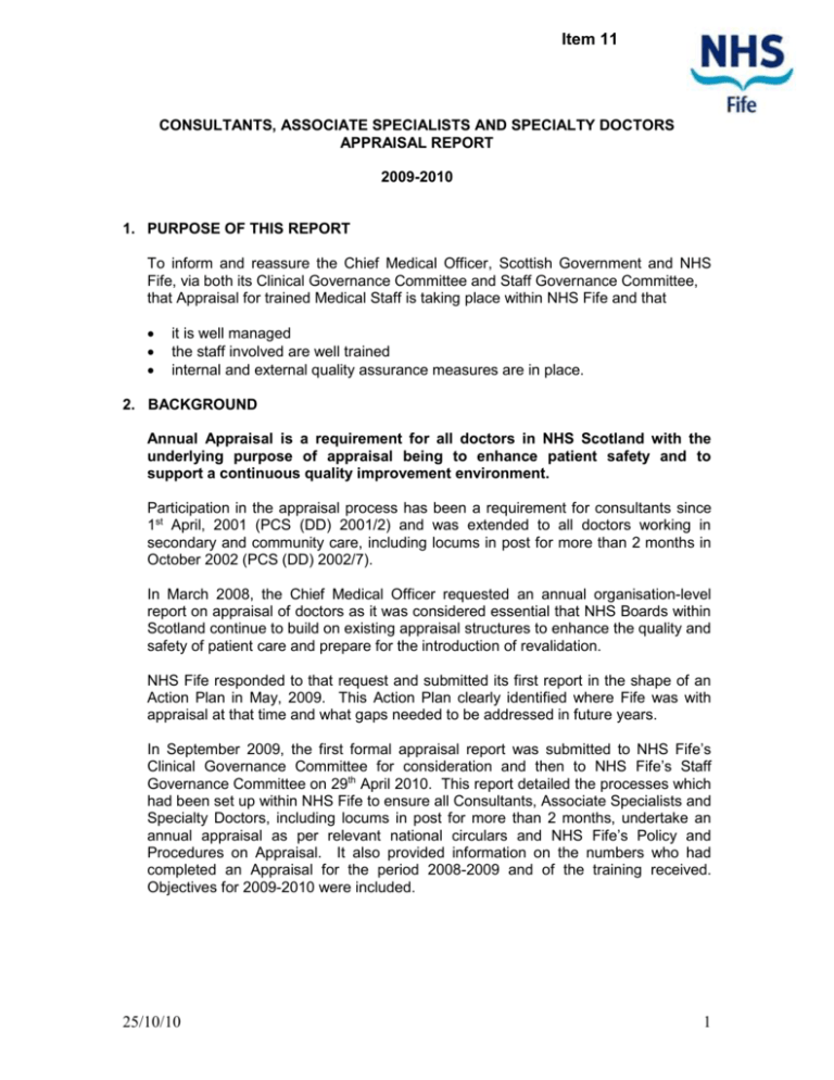 CONSULTANTS, SPECIALTY DOCTORS AND ASSOCIATE