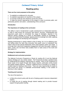 Reading policy - Cockwood Primary School