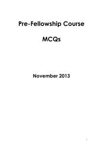 Pre-Fellowship Course