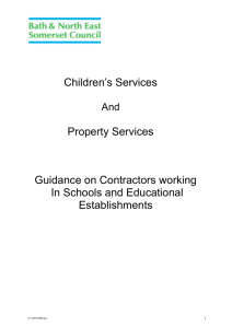 contractors in schools - Bath & North East Somerset Council