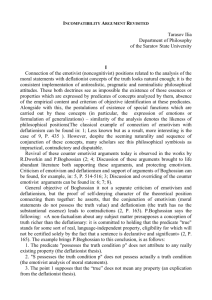 INCOMPATIBILITY ARGUMENT REVISITED