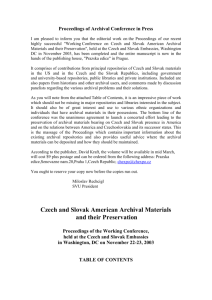 Proceedings of Archival Conference in Press