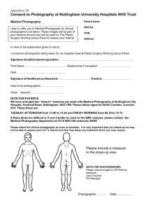 Consent to Photograph Form for NUH