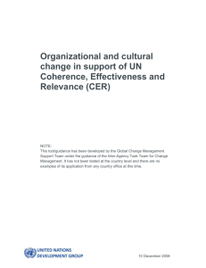 Guidance Note organizational and cultural change