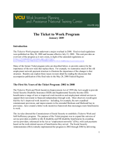 An Overview of the Ticket to Work Program