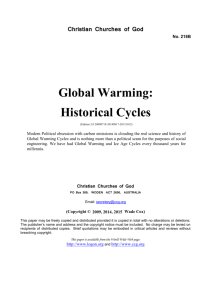 Global Warming: Historical Cycles