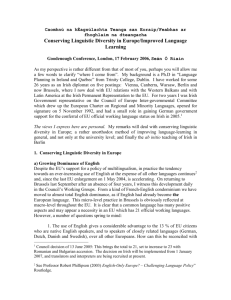 ["Conserving Linguistic Diversity in