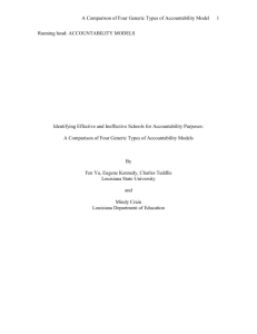 Identifying Effective and Ineffective Schools for Accountability