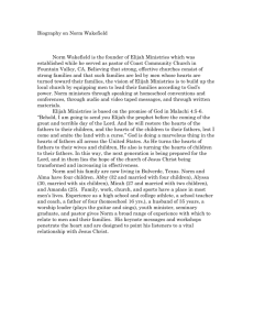 Biography on Norm Wakefield - Spirit of Elijah Ministries