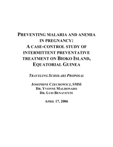 Preventing Malaria and Anemia in Pregnancy: A Case