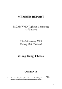 COUNTRY REPORT - Typhoon Committee