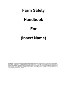 Farm Safety Handbook Template