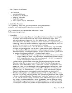 S1-1-11 - Single Trait Inheritance