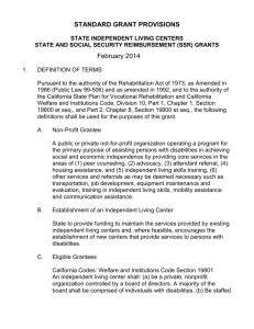 Updated Standard Grant Provisions - AB204