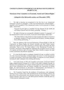 united nations conference on human settlements (habitat ii)