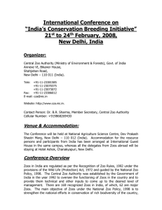 International Conference on India`s Conservation Breeding Initiative