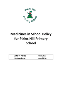 Medicines in School Policy