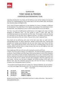 Tony Hawk & Friends European Skateboarding Tour