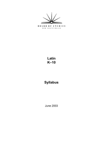 Latin Syllabus Version 6