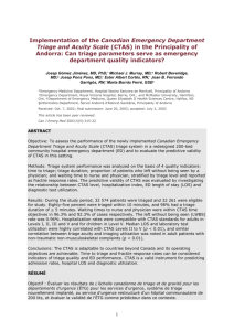 Implementation of the Canadian Emergency Department Triage and