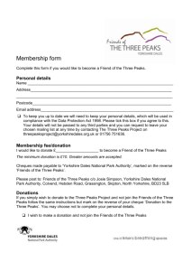 Membership form - the Yorkshire Dales National Park