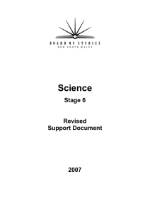 Science Stage 6 Support Document
