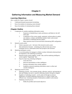 Chapter 5—Gathering Information and Measuring Market Demand