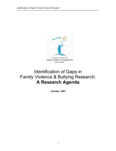 A Research Agenda - Alberta Centre for Child, Family & Community