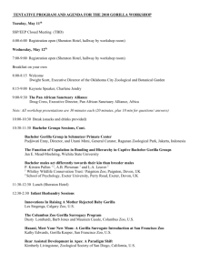 TENTATIVE PROGRAM AND AGENDA FOR THE 2010 GORILLA